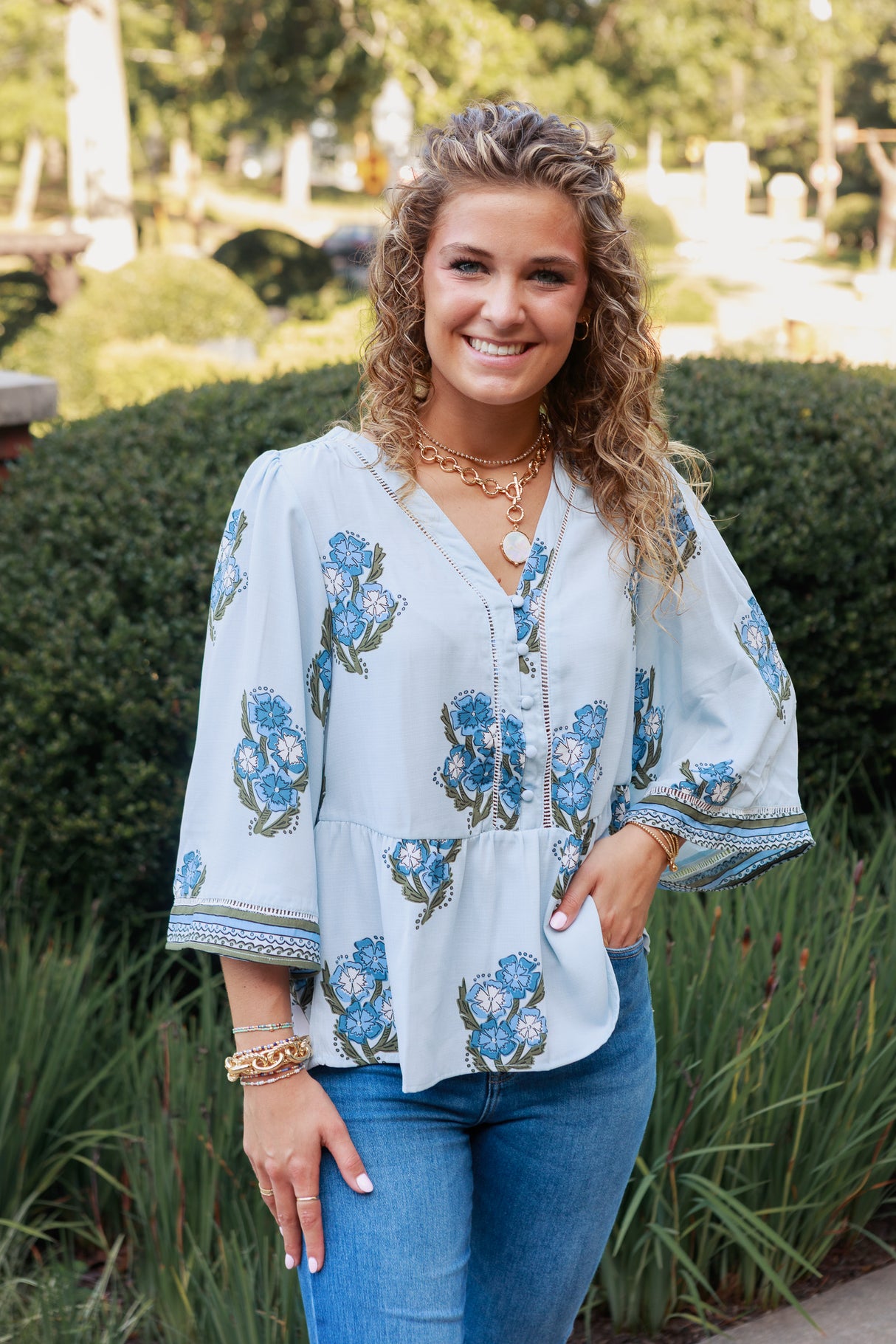 Mary Square | Monroe Fable Floral Top