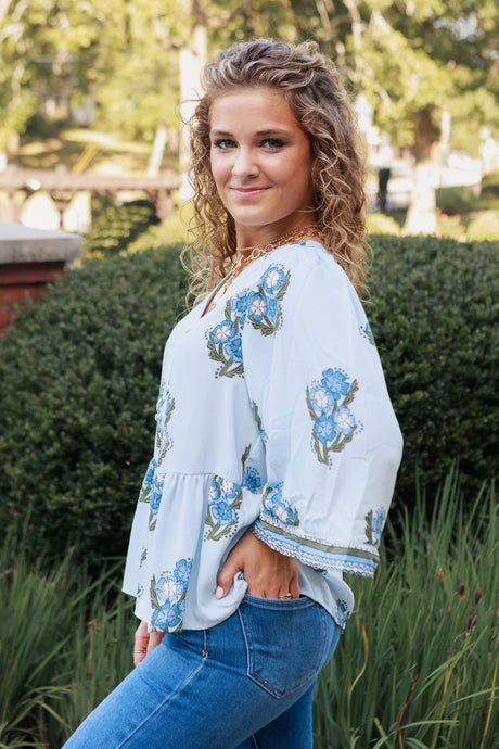 Mary Square | Monroe Fable Floral Top