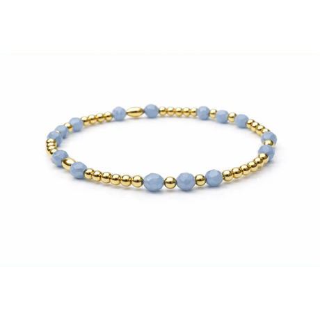 Erin Gray | Signature Angelite and 14k Gold filled Beaded Bracelet