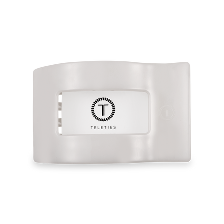 Teleties |  Flat Rectangle Hair Clip | Medium | Coconut White