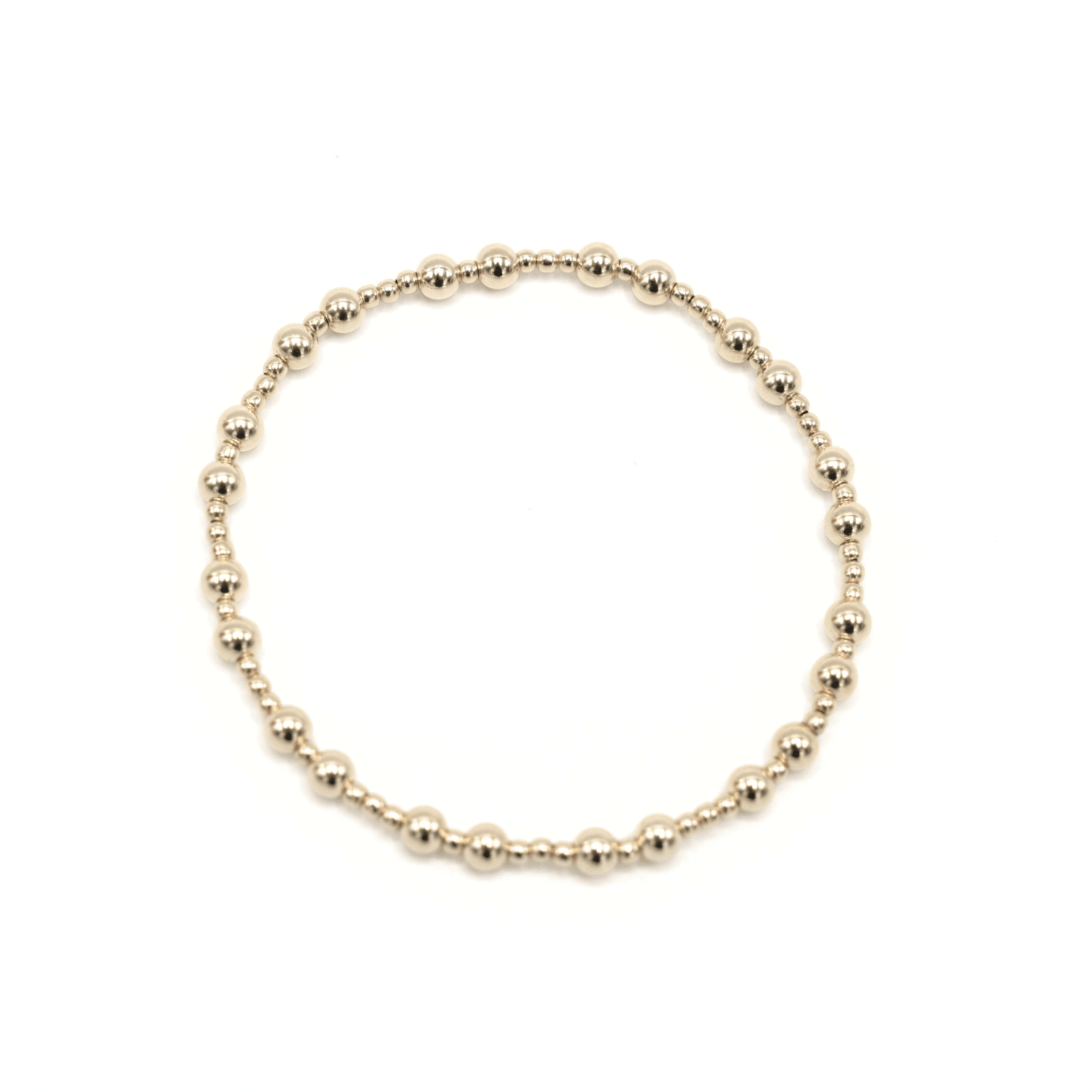 The Charleston 2x4 14k Gold-Filled Beaded Bracelet: 7"