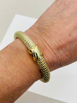 Two Forty Two | CHIC | Woven Hinged Bracelet - Gold