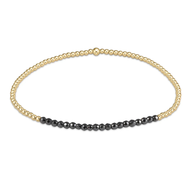 Enewton | Bliss 2mm Bead Bracelet - Faceted Hematite