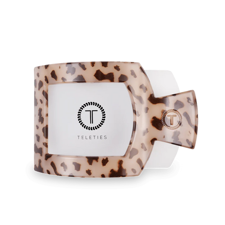 Teleties | Blonde Tortoise Large Flat Square Clip