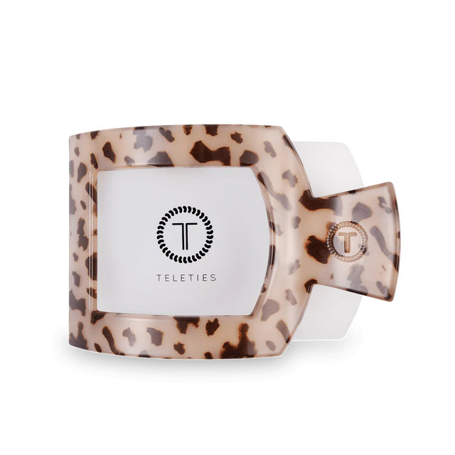 Teleties | Blonde Tortoise Large Flat Square Clip