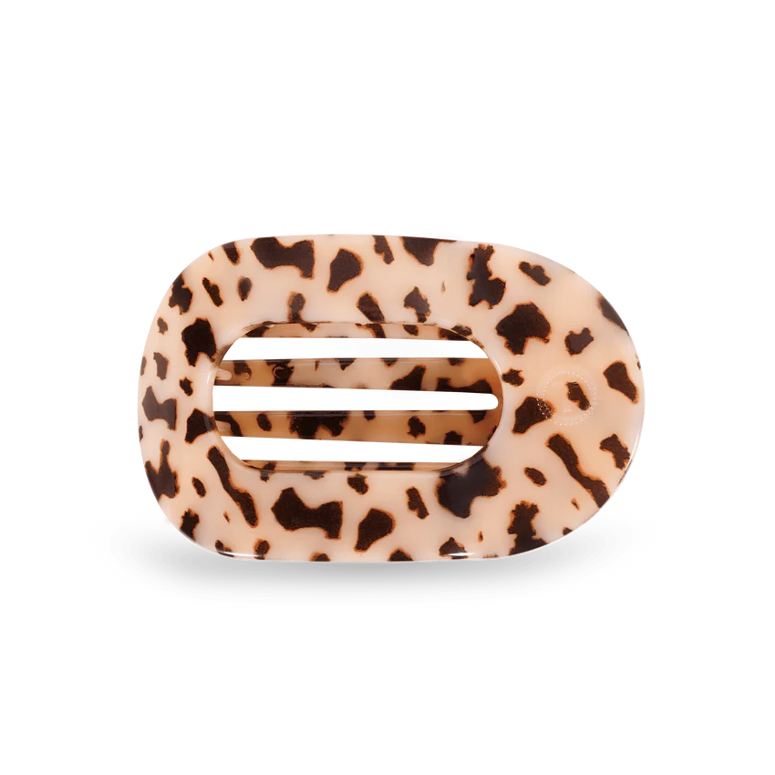 Teleties | Blonde Tortoise Medium Flat Round Clip