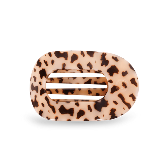 Teleties | Blonde Tortoise Medium Flat Round Clip
