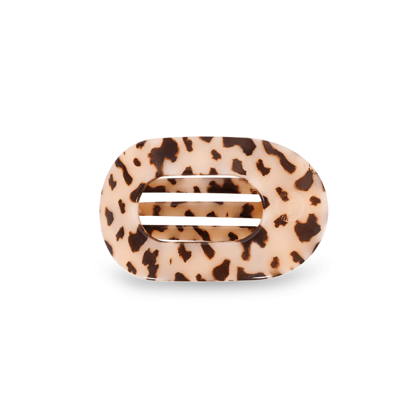 Teleties | Blonde Tortoise Small Flat Round Clip