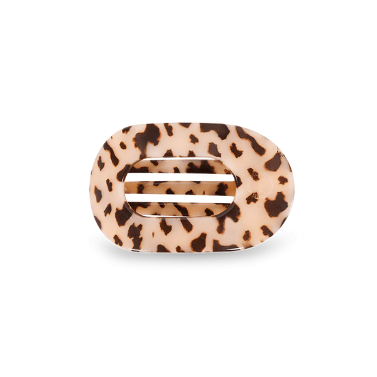 Teleties | Blonde Tortoise Small Flat Round Clip