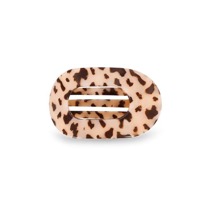 Teleties | Blonde Tortoise Small Flat Round Clip