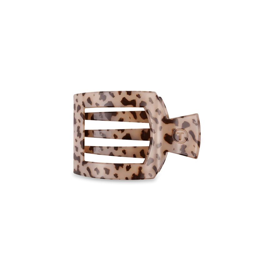 Teleties | Blonde Tortoise Medium Flat Square Clip
