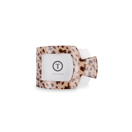 Teleties | Blonde Tortoise Medium Flat Square Clip