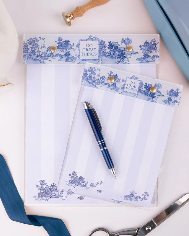 Acrylic Notepad | Blue Willow Do Great Things Small