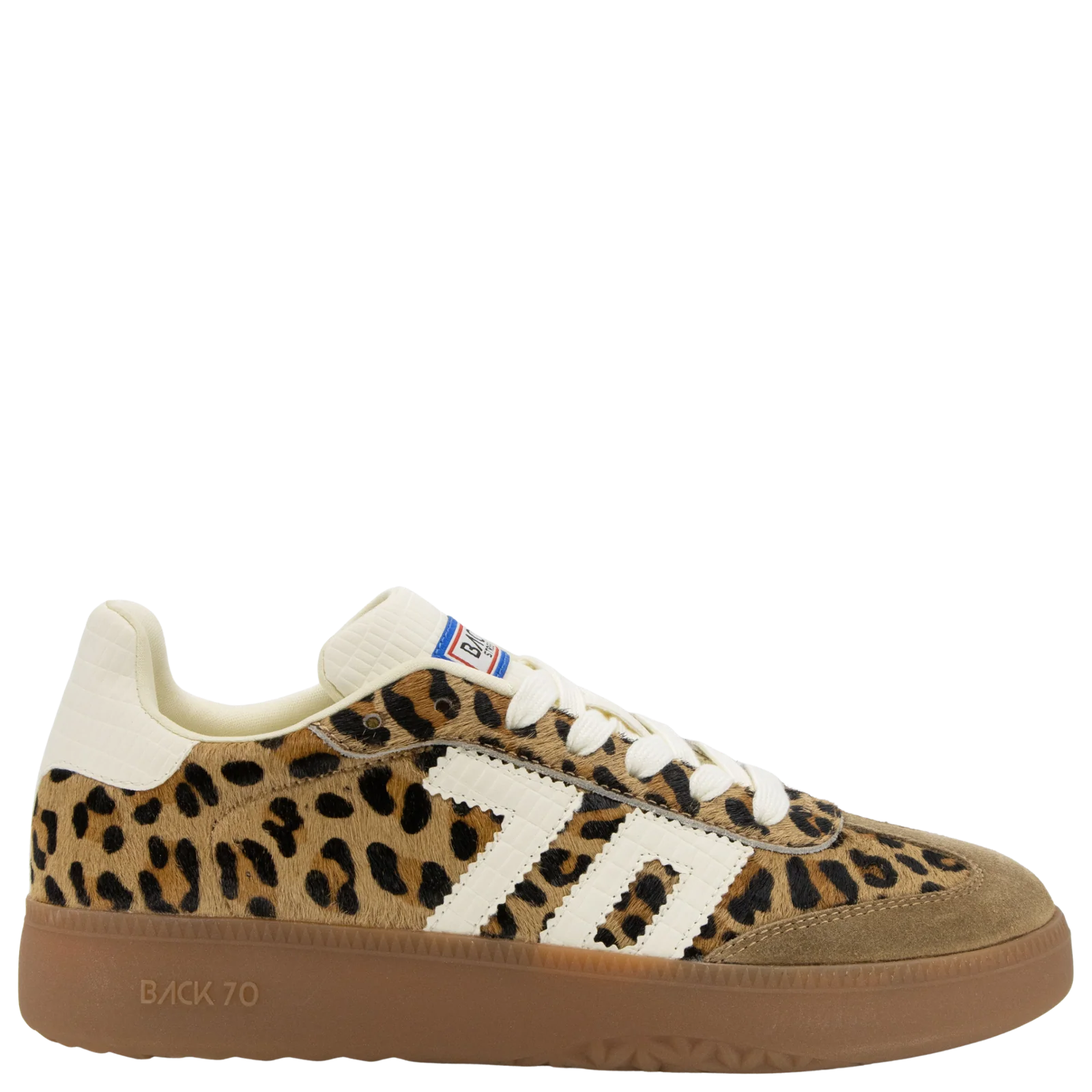 Back 70 | Boston P in Leopard Cuoio Milk Sneakers