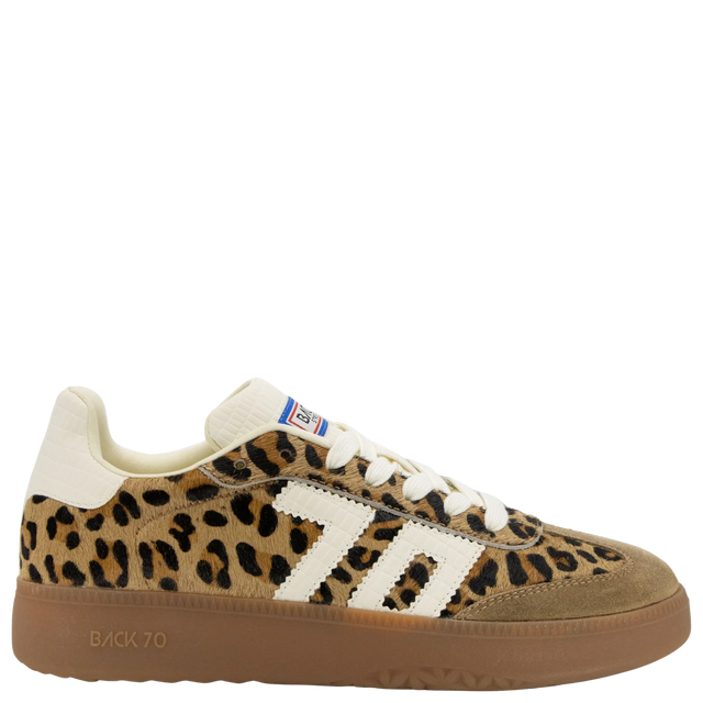 Back 70 | Boston P in Leopard Cuoio Milk Sneakers