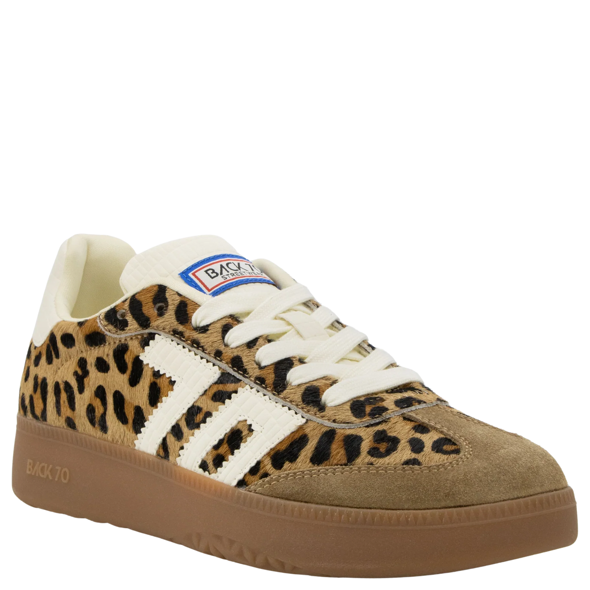 Back 70 | Boston P in Leopard Cuoio Milk Sneakers