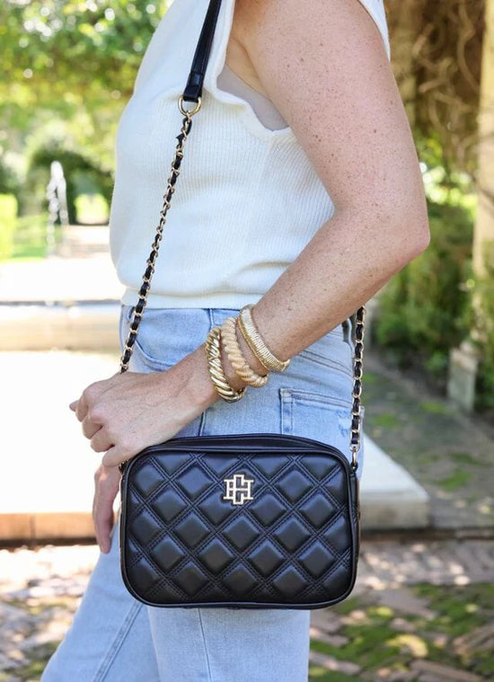 Caroline Hill | Bryce Crossbody Black Quilted DQ