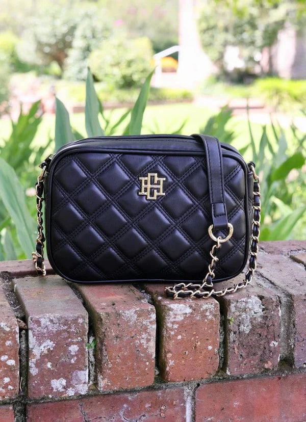 Caroline Hill | Bryce Crossbody Black Quilted DQ