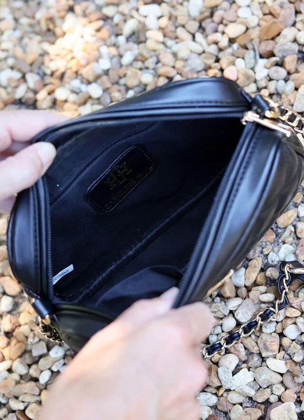 Caroline Hill | Bryce Crossbody Black Quilted DQ