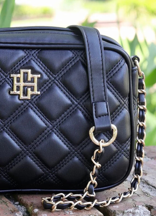 Caroline Hill | Bryce Crossbody Black Quilted DQ