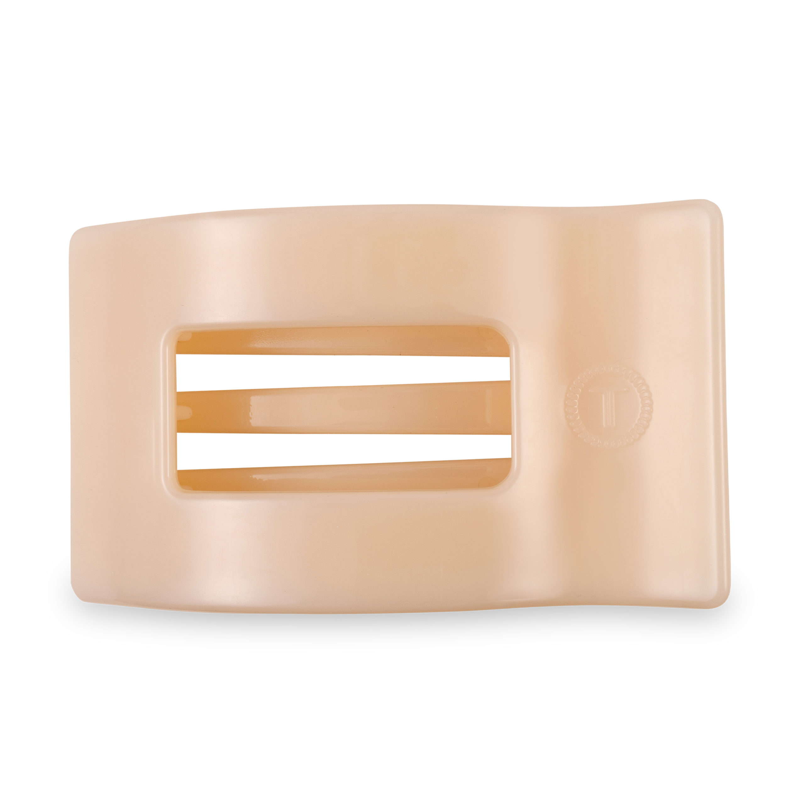 Teleties | Flat Rectangle Hair Clip | Large | Almond Beige