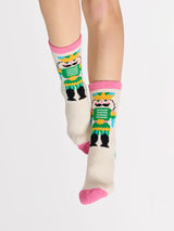 Shiraleah | Ivory Nutcracker Socks