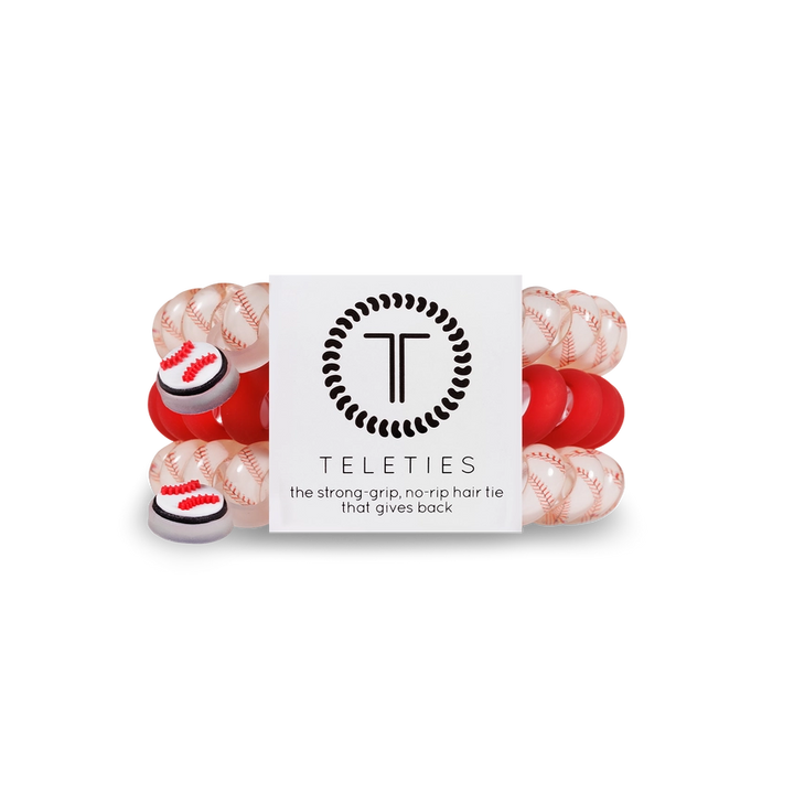 Teleties | Baseball - Large Spiral Hair Ties