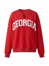 BucketList | Georgia Split-Neck Terry Sweatshirt
