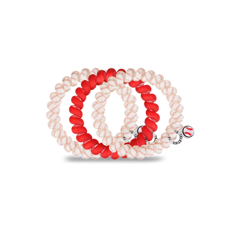 Teleties | Baseball - Large Spiral Hair Ties