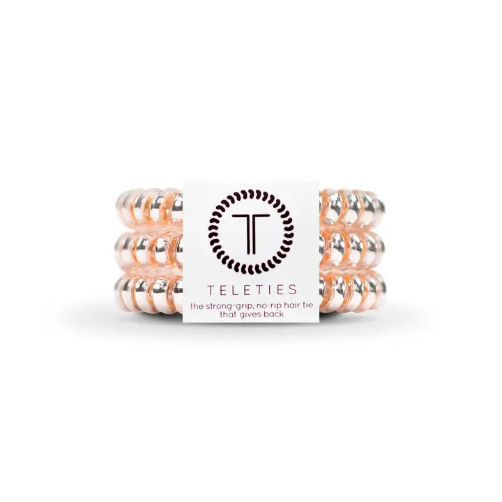 Teleties | Millennial Pink - Small Spiral Hair Ties