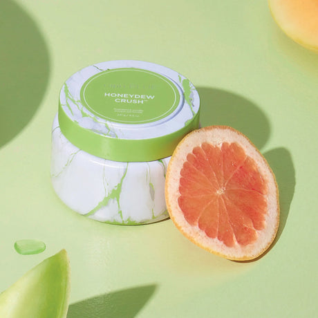 Capri Blue | Honeydew Crush Modern Marble Printed Travel Tin Candle, 8.5 oz