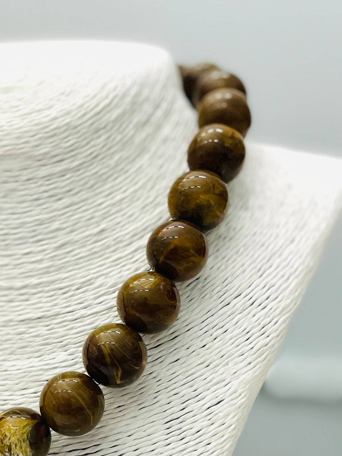 Two Forty Two | CHIC | Pendant on Beaded Necklace - Marbled Tortoise