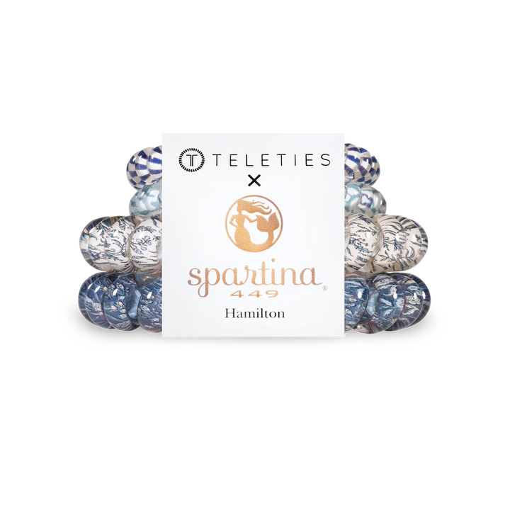 Teleties x Spartina | Hamilton - Large Spiral Hair Ties