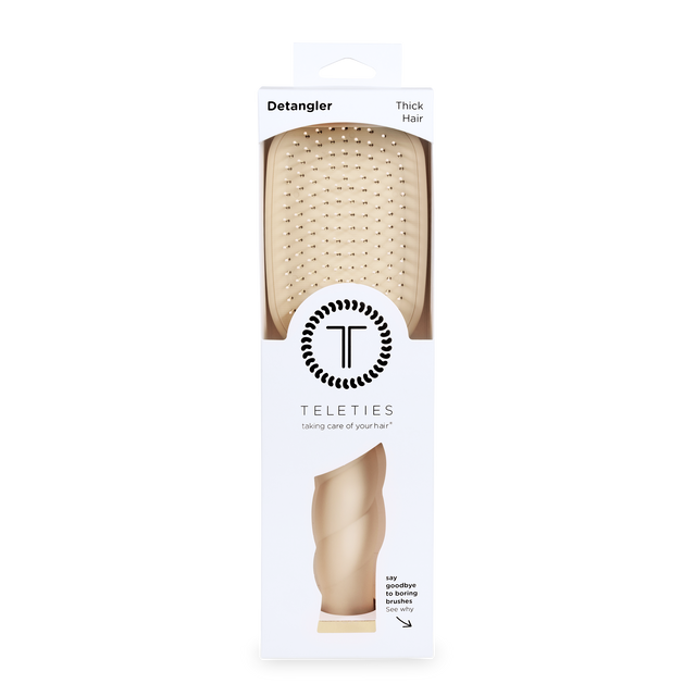 Teleties | Detangler Hair Brush for Thick Hair - Tan