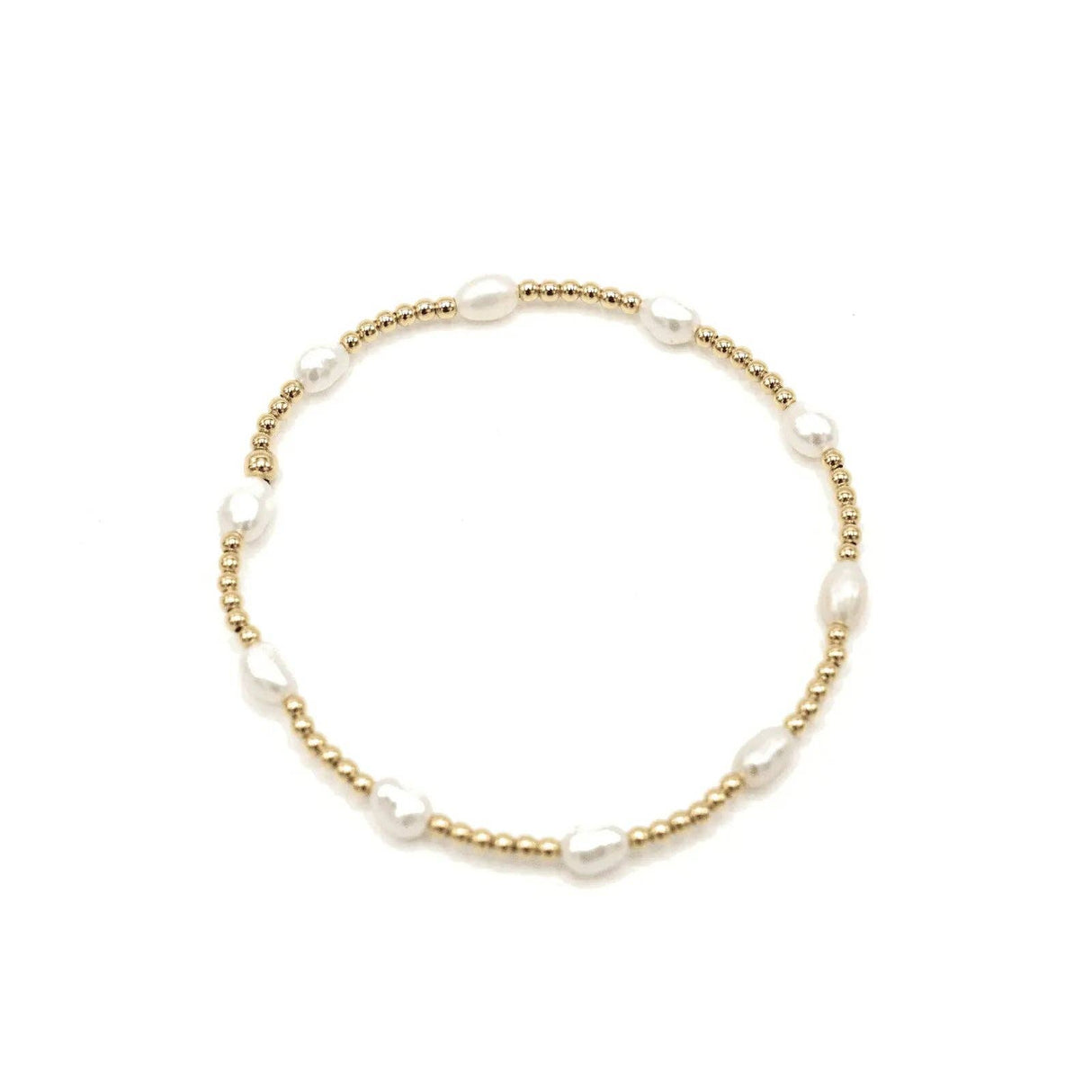 Erin Gray | Petite Patterned Rice Pearl Bracelet