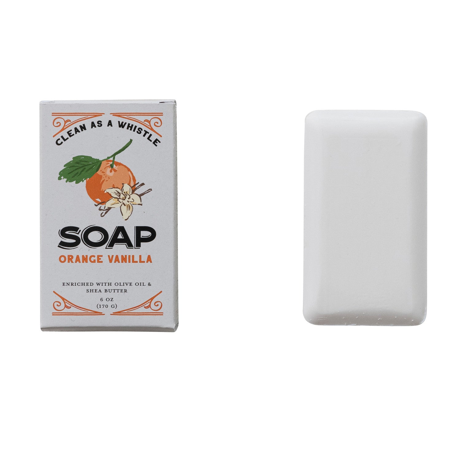 Creative Co-Op | Orange Vanilla Scented Bar Soap