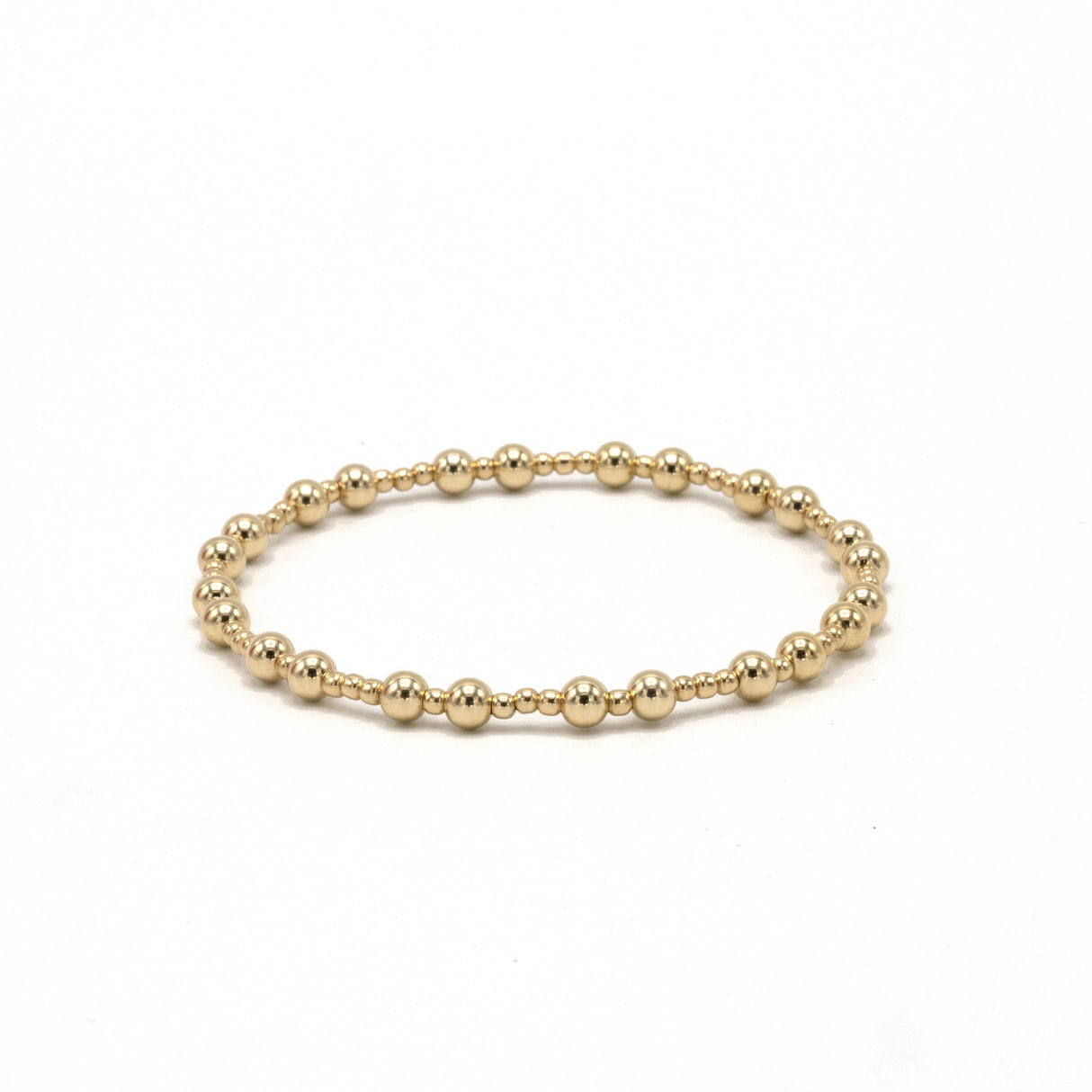 The Charleston 2x4 14k Gold-Filled Beaded Bracelet: 7"