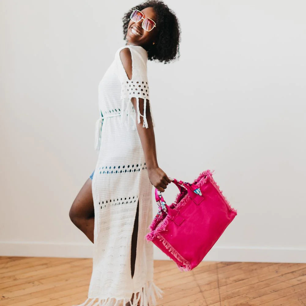 The Chloe Canvas Fringe Tote