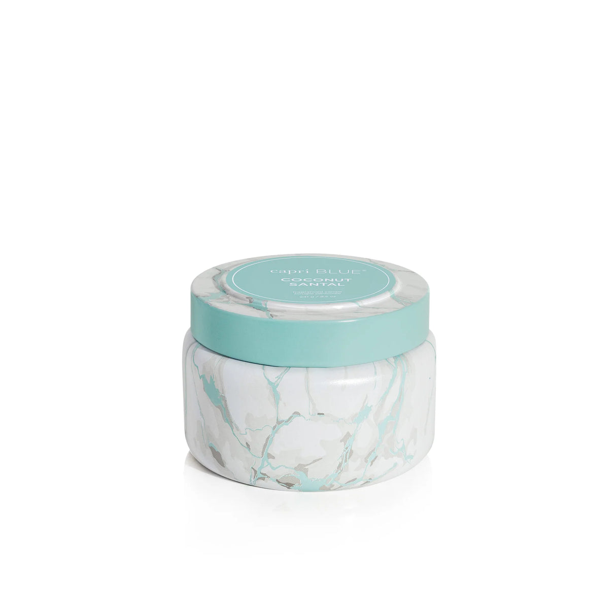 Capri Blue | Coconut Santal Modern Marble Printed Travel Tin Candle, 8.5oz