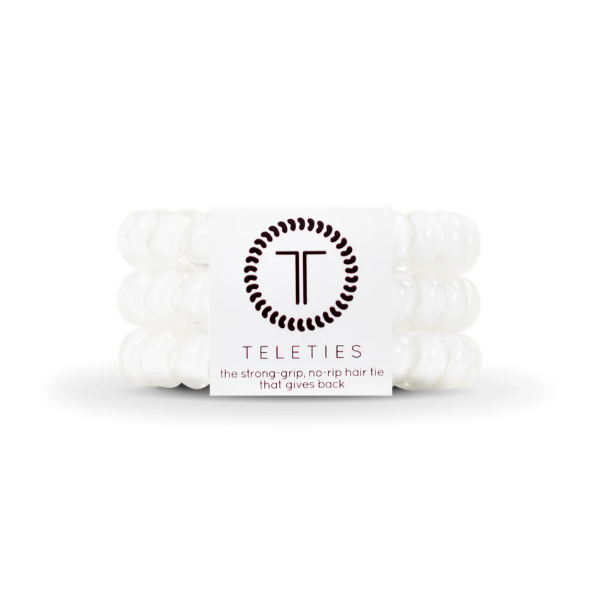 Teleties | Coconut White Large Spiral Hair Ties