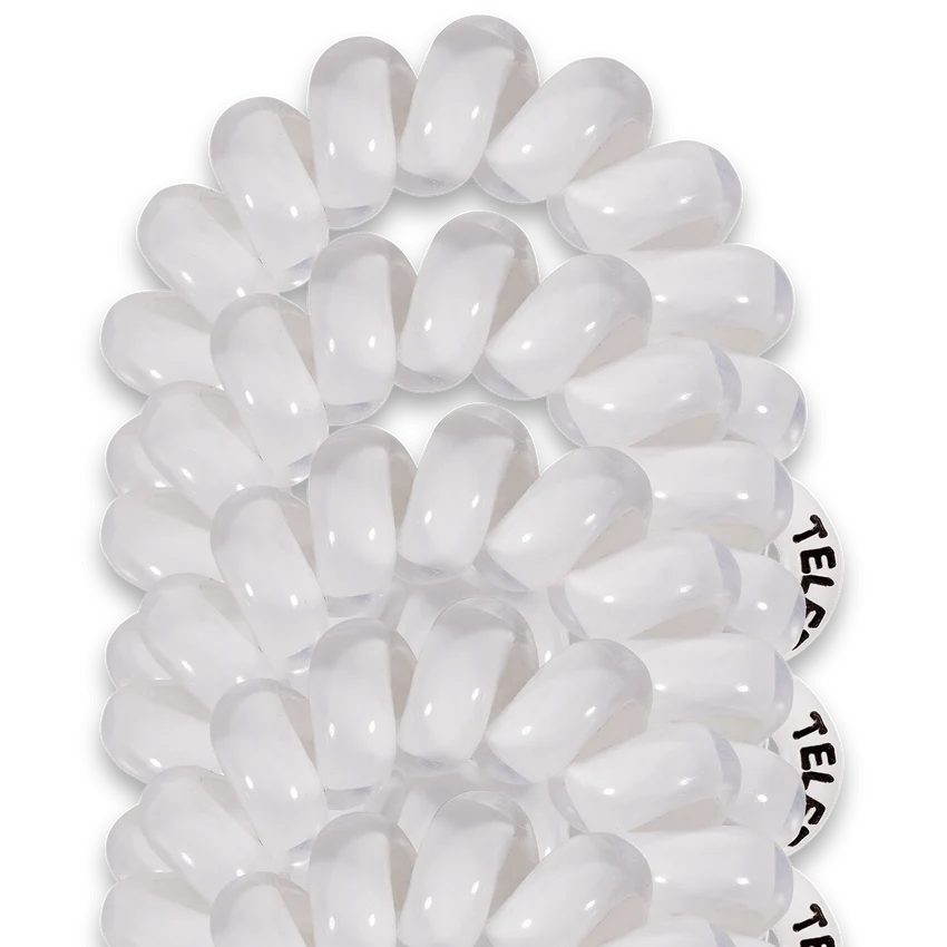 Teleties | Coconut White - Tiny Spiral Hair Ties