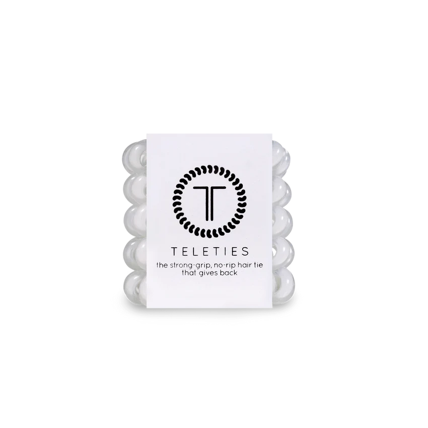 Teleties | Coconut White - Tiny Spiral Hair Ties