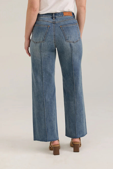 Olivia Wide Ankle Denim in Vintage Wash