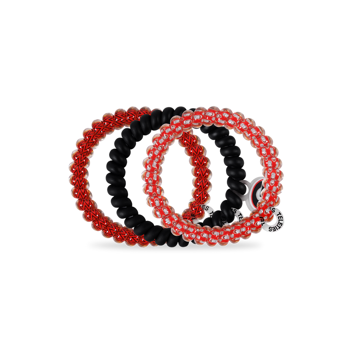 Teleties - Spiral Hair Coils | Small | Go Dawgs! Hair Ties