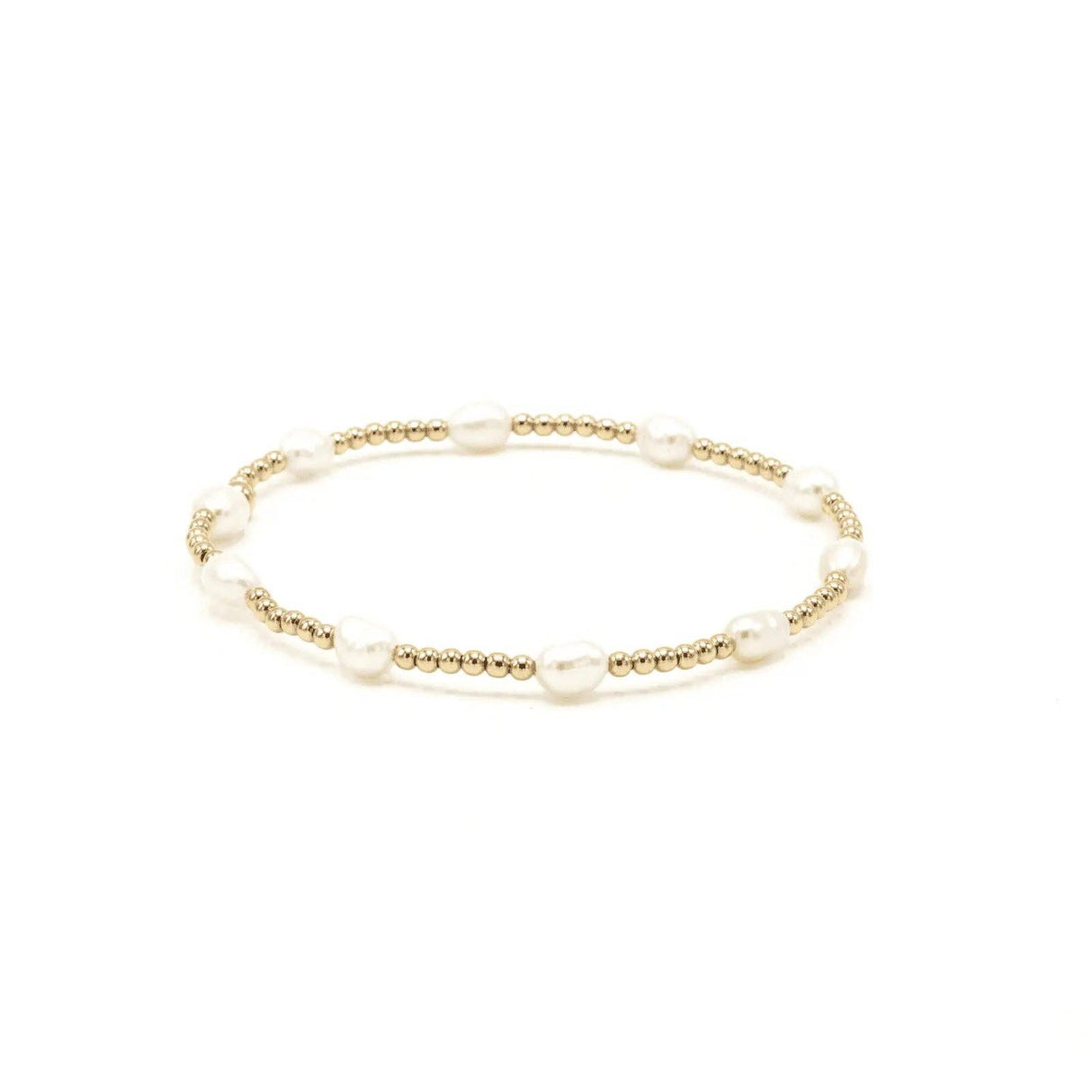 Erin Gray | Petite Patterned Rice Pearl Bracelet