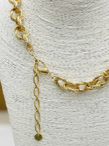 Two Forty Two | VINTAGE | Twisted Link Coin Necklace - Matte Gold