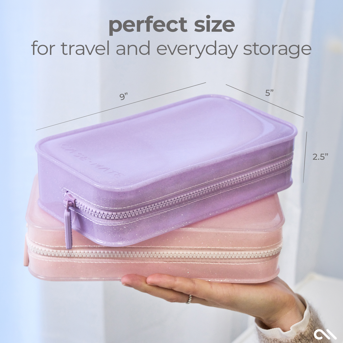 Case-Mate | Jelly Makeup Bag - Ballet Pink Twinkle