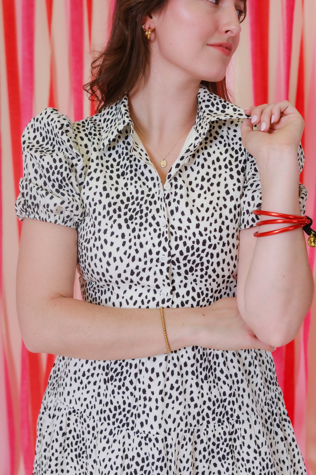 English Factory | Print Button Up Maxi Dress
