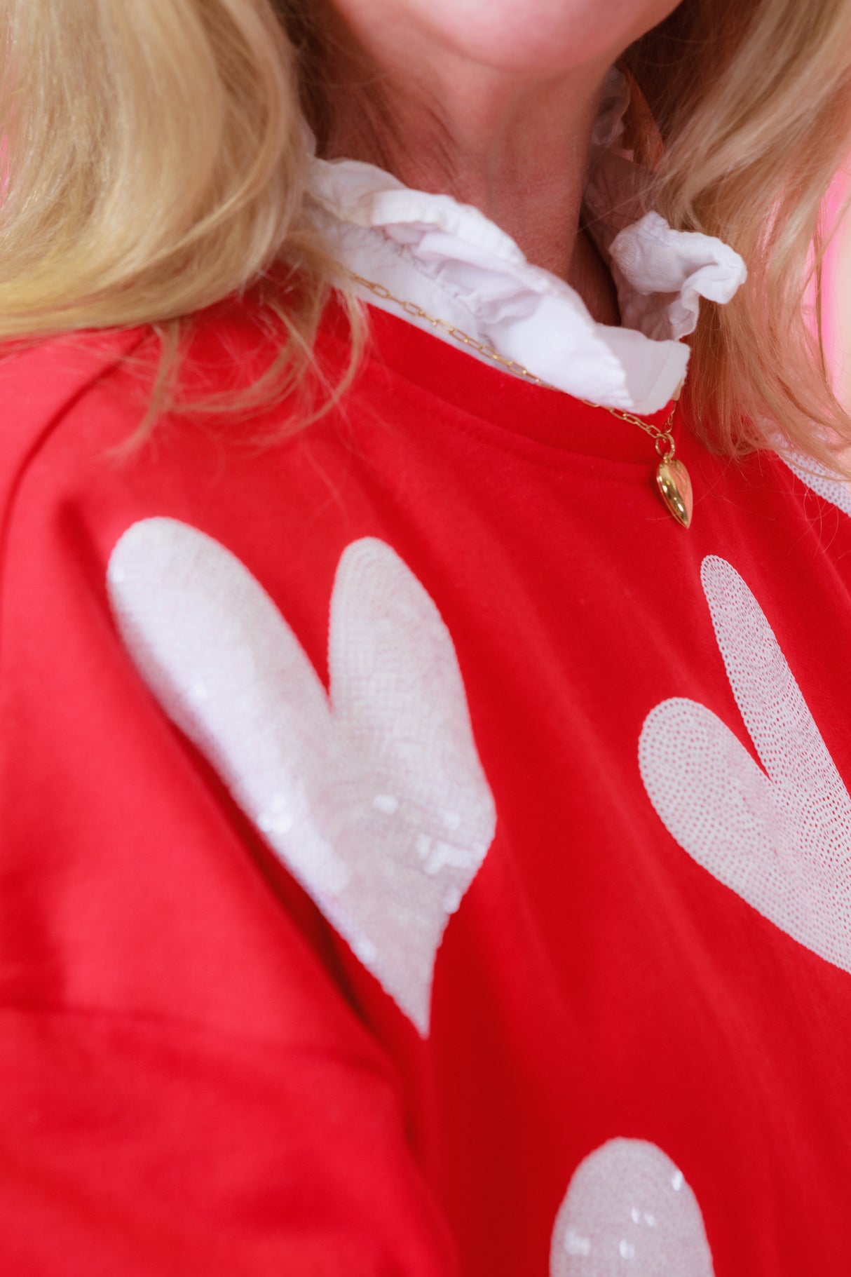 Mudpie | Red Valentine's Sparkle Sweatshirt