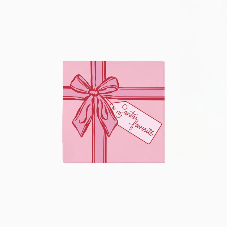 Mary Square | Cocktail Napkin - Peppermint Present